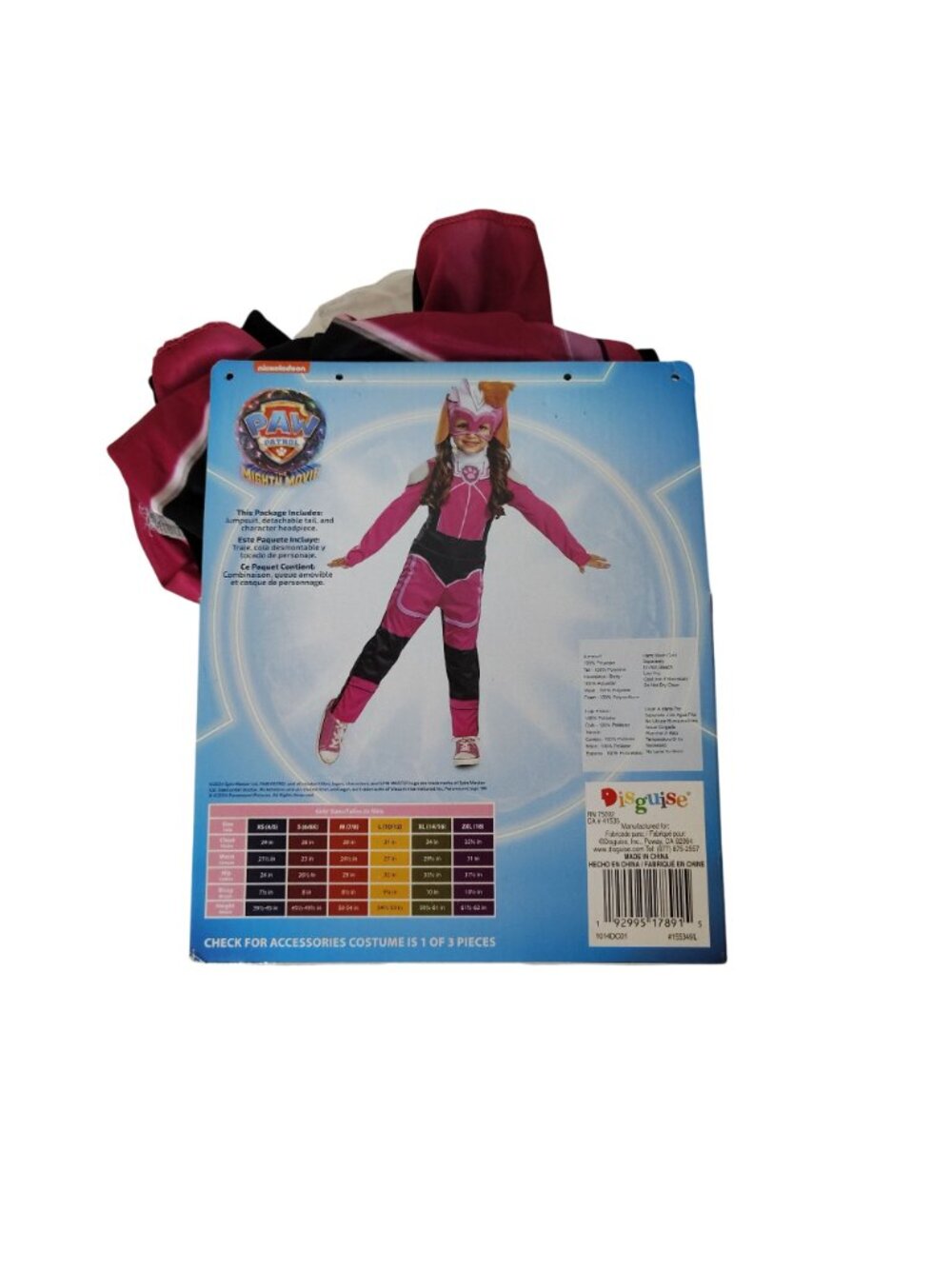Disguise Girls S (6/6X) PAW Patrol Skye Jumpsuit and Tail Only Halloween Costume - Picture 5 of 6